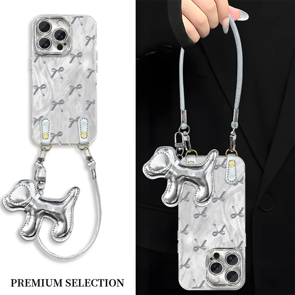 蝴蝶结适用VIVO苹果16荣耀OPPO华为P70小米红米手机壳ZX00189