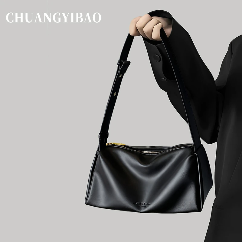 超火松驰感通勤枕头包包女式2025新款轻奢小众设计高级感斜挎包