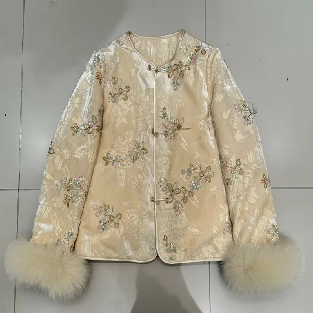 【门店同款】ENJOY冬季“暖冬雅致”山月玲兰中式外套 167993201