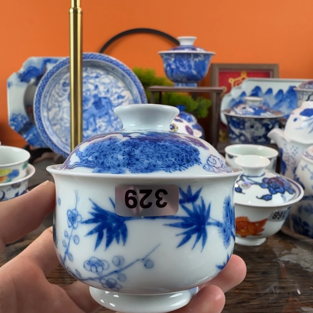 瓷片景德镇手绘青花瓷器329