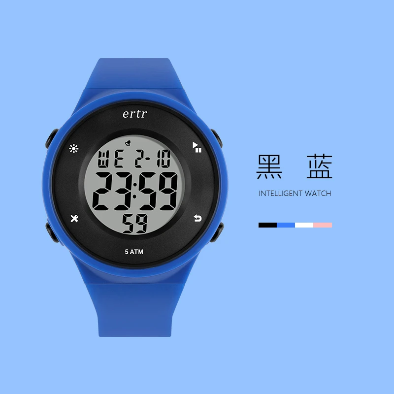 初高中生防水多功能电子手表青少年成人只看时间闹钟夜光计时防摔