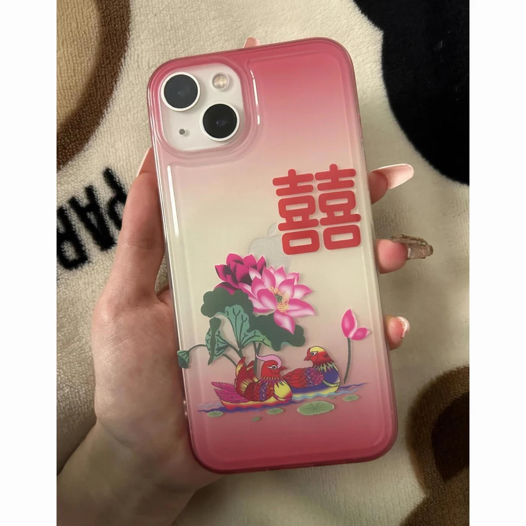 【宝贝】蓝字囍＆红字囍新款手机壳适用于苹果手机壳小米vivo华为