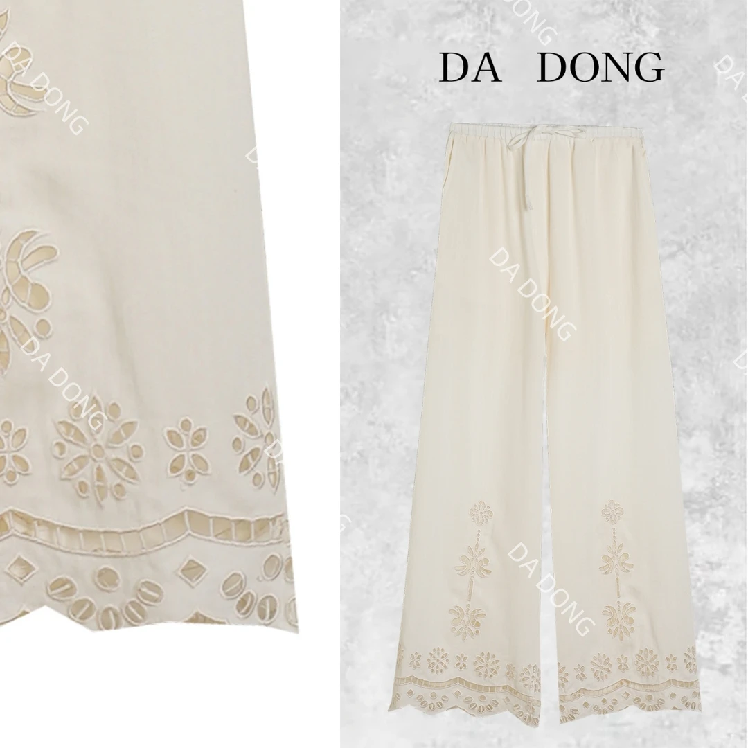 花影裤--中式国风气质时尚百搭夏季小众设计休闲宽松显瘦流苏裤子