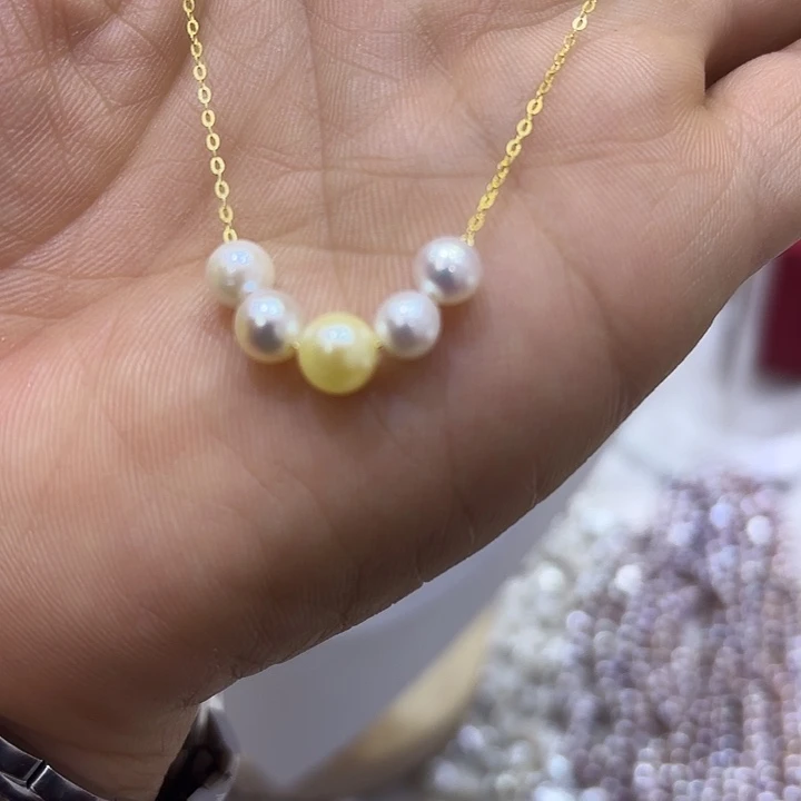 淡水珍珠珠宝奇石银S925镶嵌海水珍珠