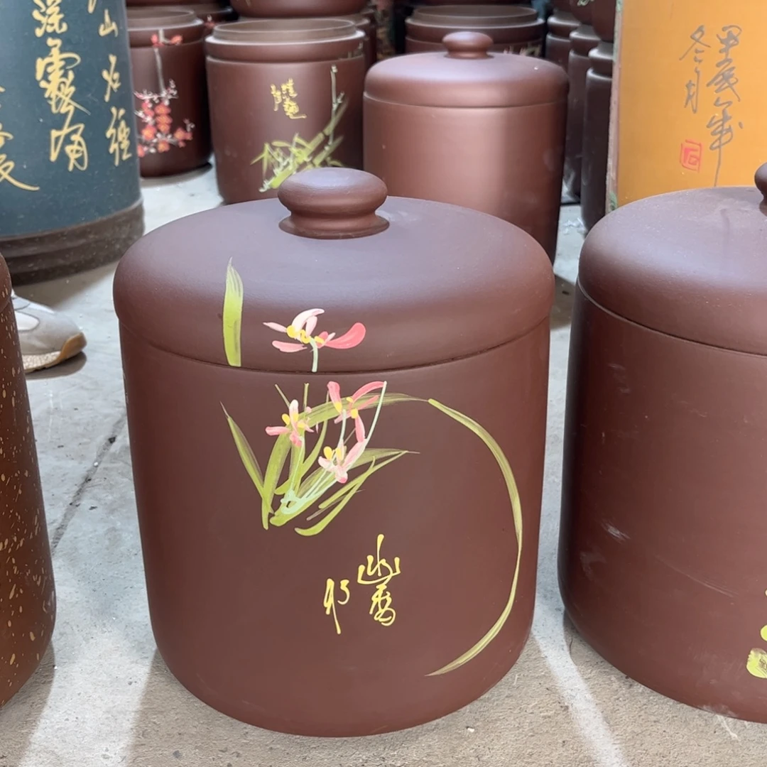 茶叶罐紫砂8饼茶叶罐