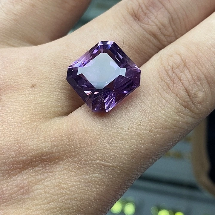 水晶珠宝半成品未镶嵌紫水晶17.5ct
