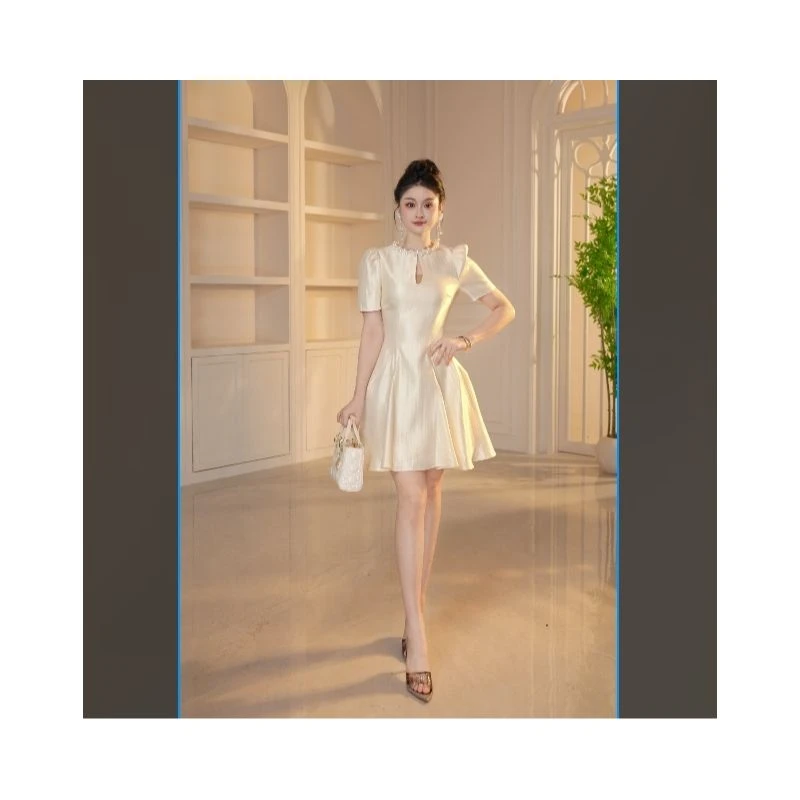 【显瘦定制】夏季新款连衣裙小个子气质优雅法式短裙80196