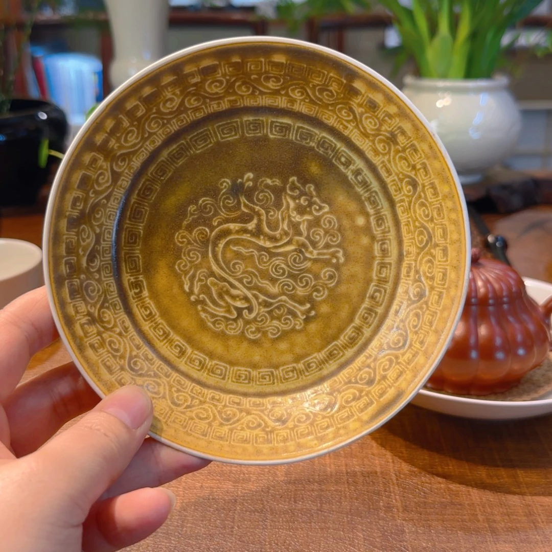 孤品黄定壶承  14.2cm