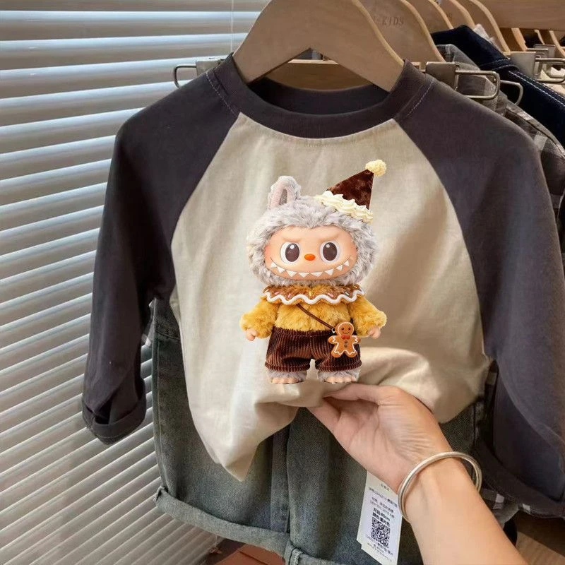 2025宝宝 T恤长袖 拉布布 女童 上衣 插肩 女孩 秋冬 外穿 打底衫