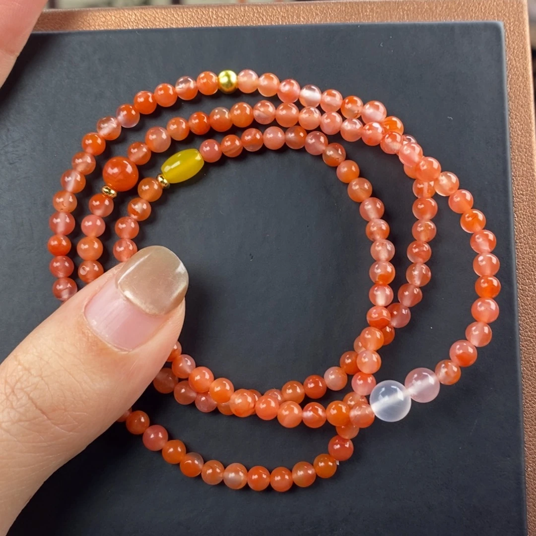 南红玛瑙未镶嵌手链