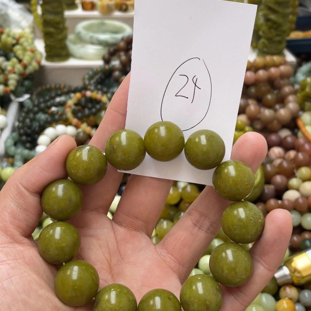 蛇纹石玉手链未镶嵌