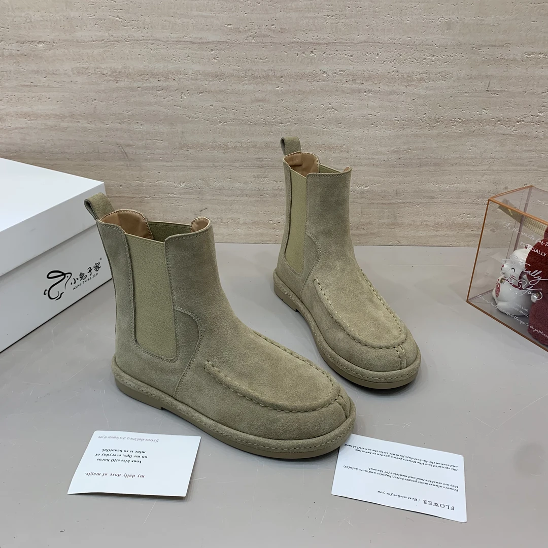 欧货时髦切尔西靴烟管靴时尚女靴百搭休闲靴网红爆款瘦瘦靴时装靴