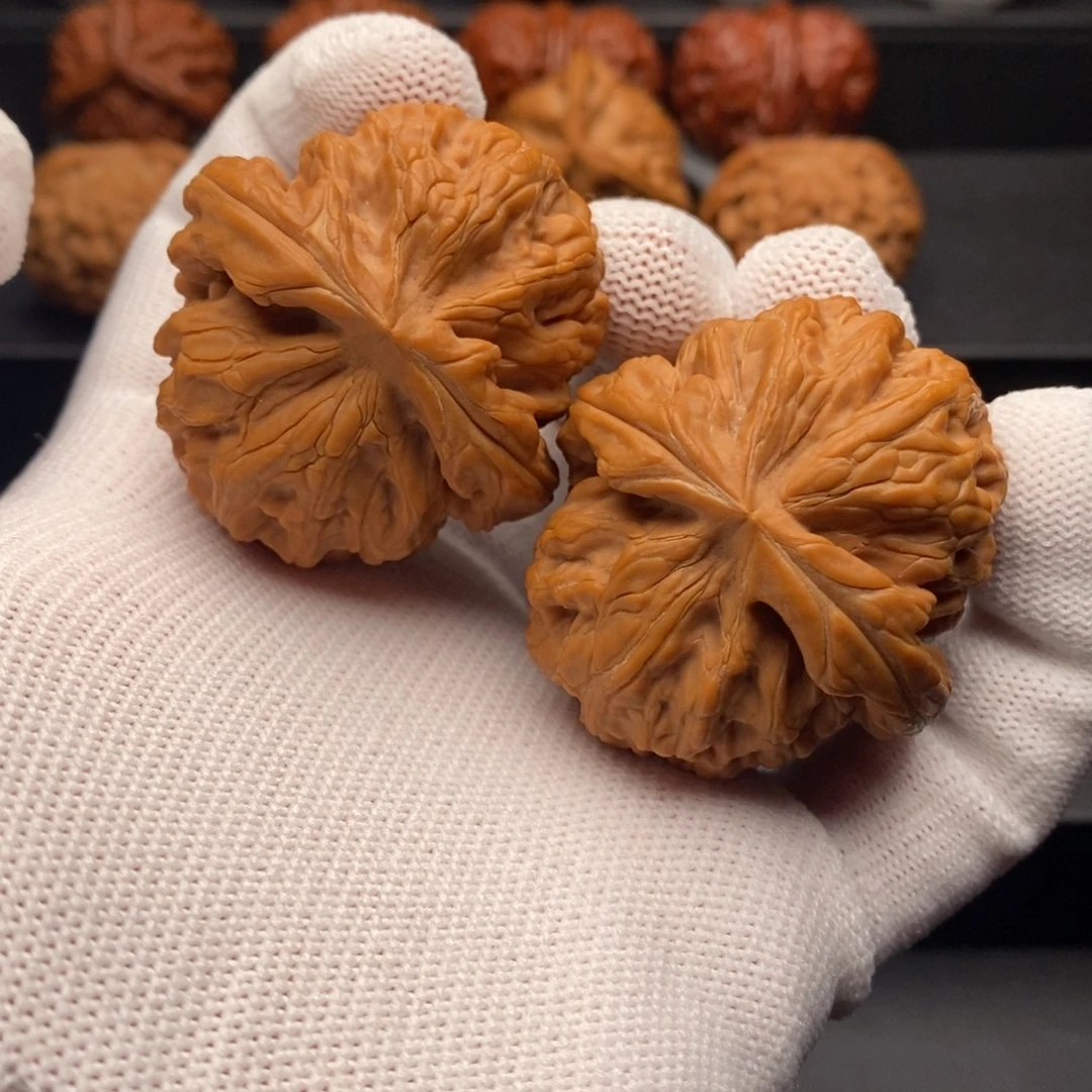 文玩核桃把件45尺全品货头红锦鲤