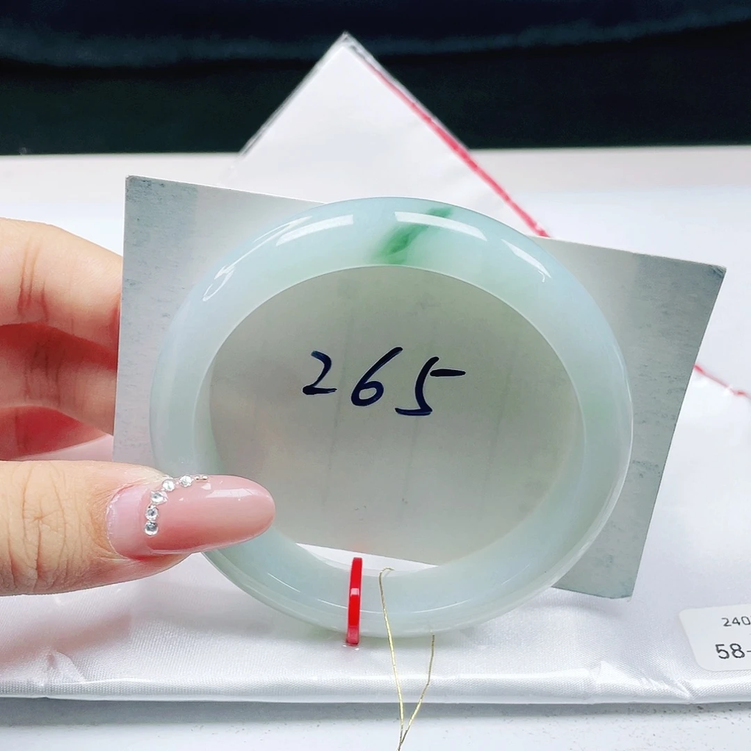 翡翠未镶嵌手镯 正圈58+