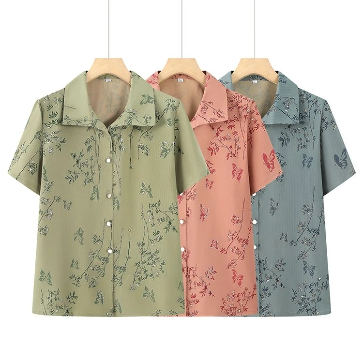 【901-950】老太太妈妈装上衣衬衣洋气中老年女装奶奶夏天衬衫