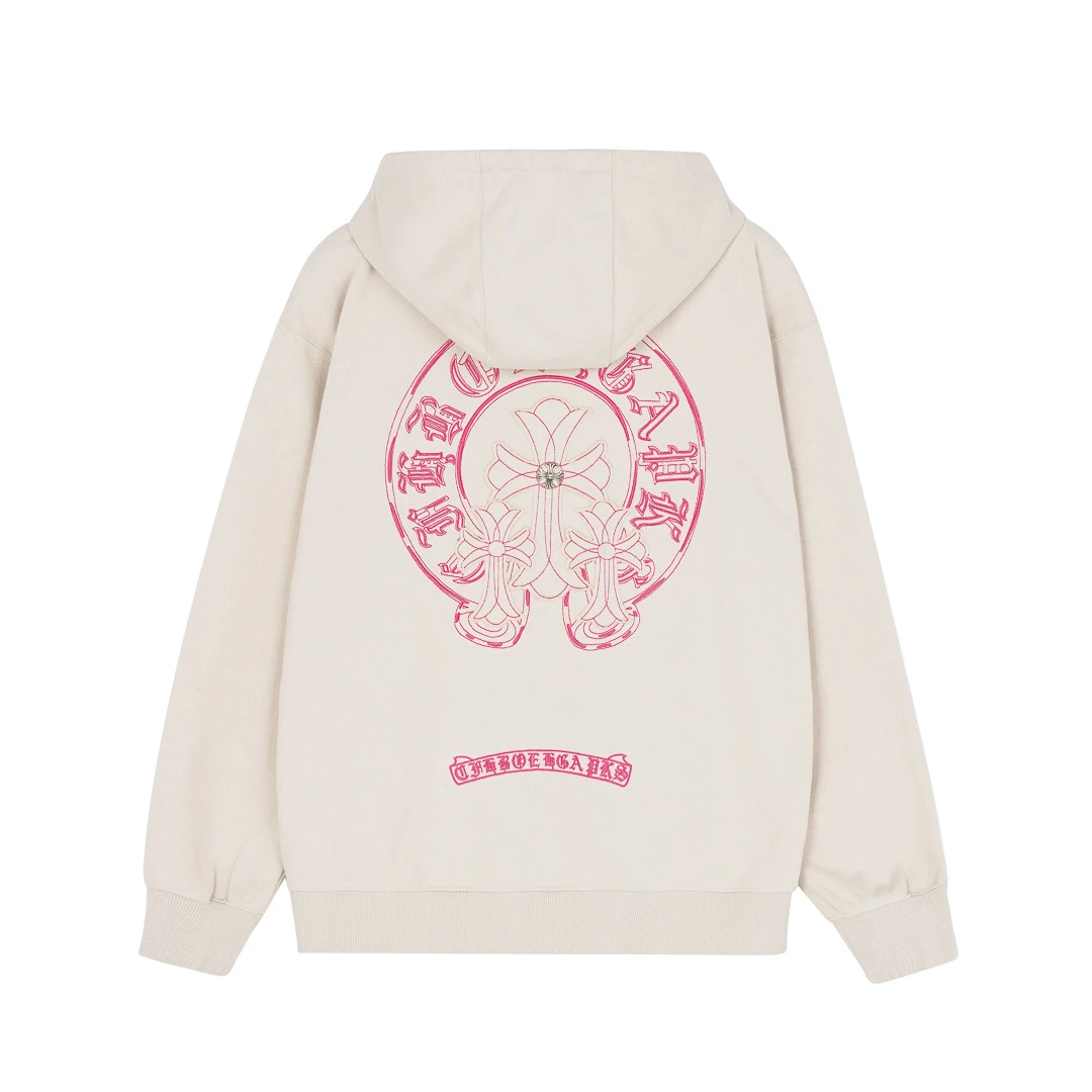 秋季情侣潮流国潮套头连帽重工风连帽卫衣刺绣秋冬