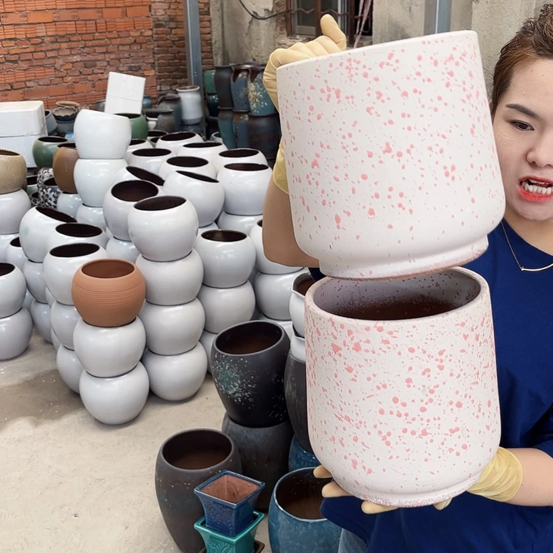 紫砂花盆正品口19高21