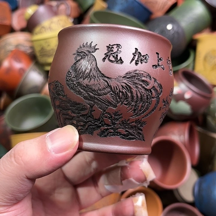 紫砂茶杯全手工紫砂主人杯