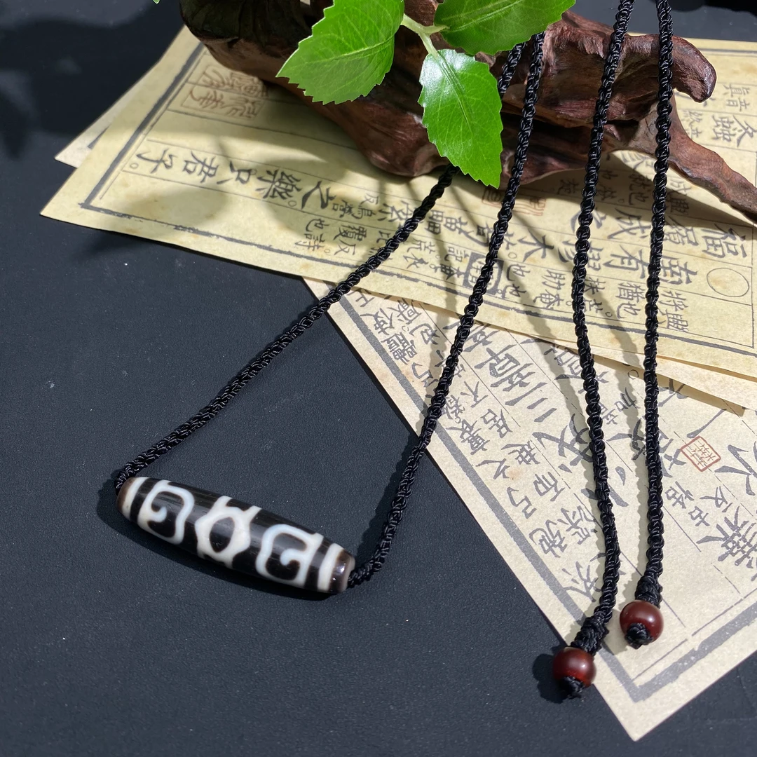 扶摇臻选|聚缘博古莲师F帽玛瑙黑绳吊坠78