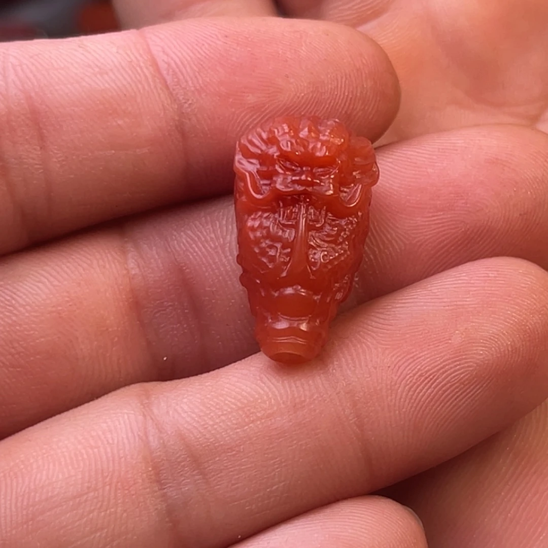 枫***南红玛瑙保山精工龙三通卡13➕未镶嵌