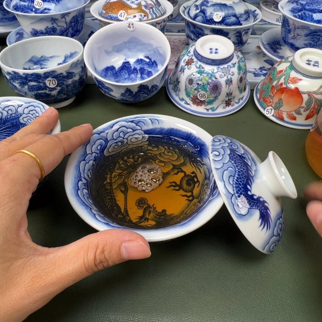 陶瓷景德镇纯手工纯手绘茶具木木92