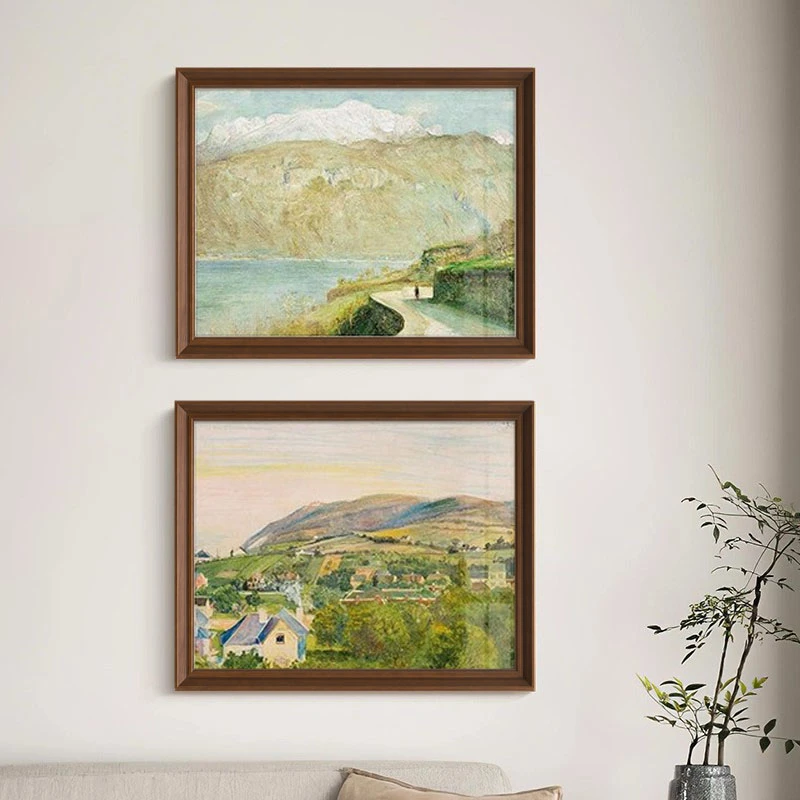 法式轻奢风景装饰画高级感复古卧室餐厅壁画小众艺术玄关客厅挂画