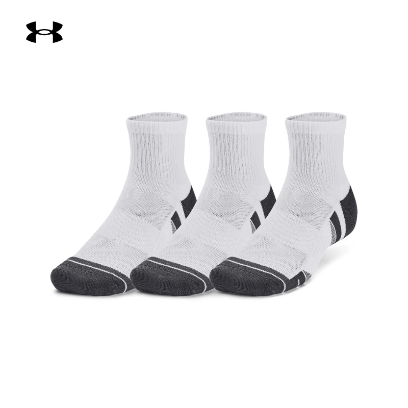 安德玛官方UA男女情侣训练运动短袜-3双装1379510