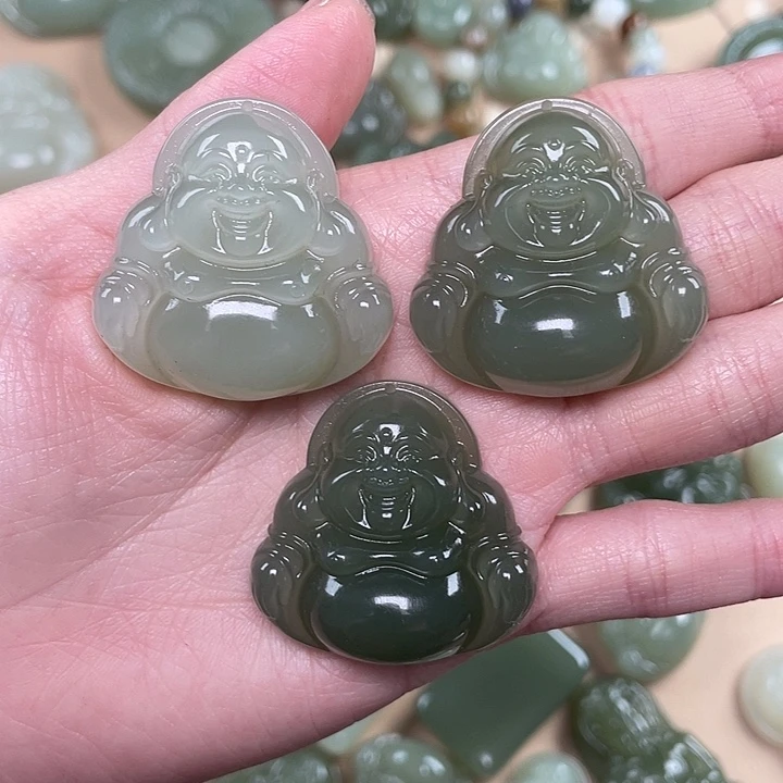 和田玉颈饰未镶嵌龚***姐佛