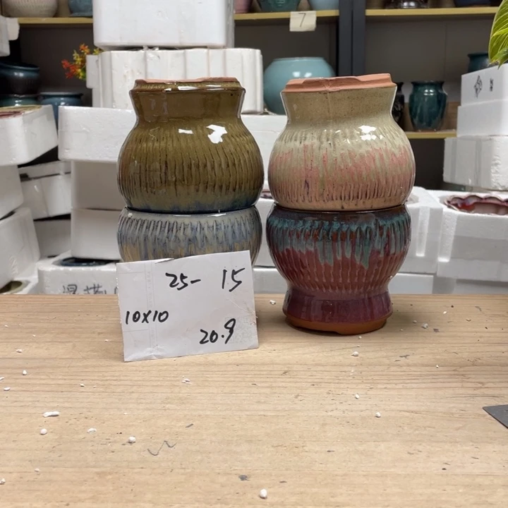 紫砂花盆多肉花盆微瑕15