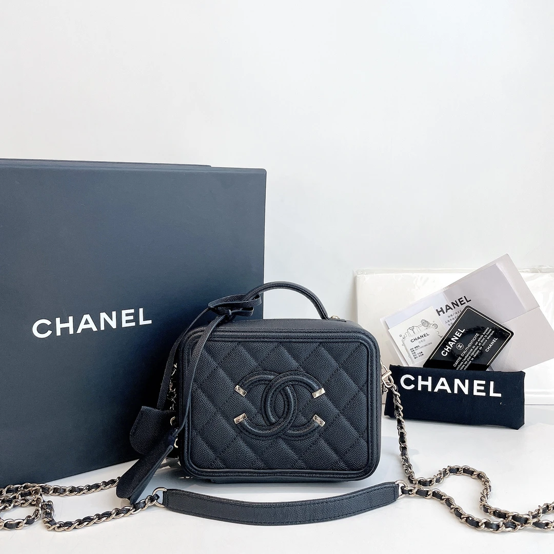 99新 Chanel/香奈儿  黑金鱼子酱相机化妆盒 大全套