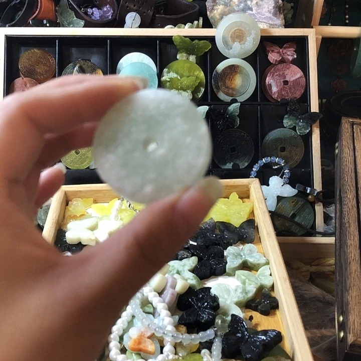 岫玉未镶嵌岫玉转转山鬼花钱