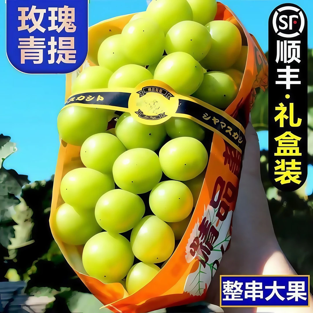 【顺丰包邮】新鲜阳光玫瑰新鲜葡萄现摘晴王香甜应季水果当季青提