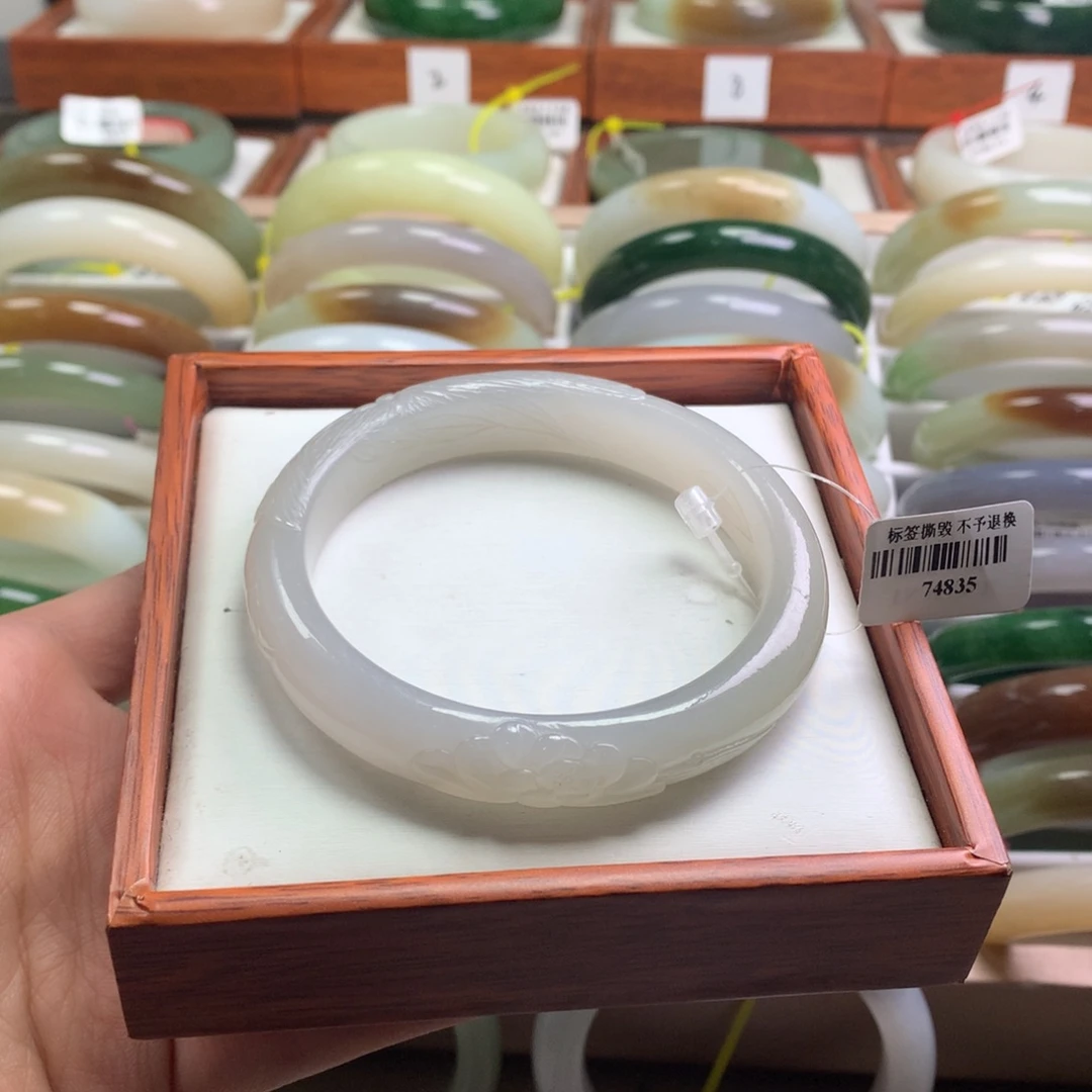 和田玉手镯未镶嵌58/59