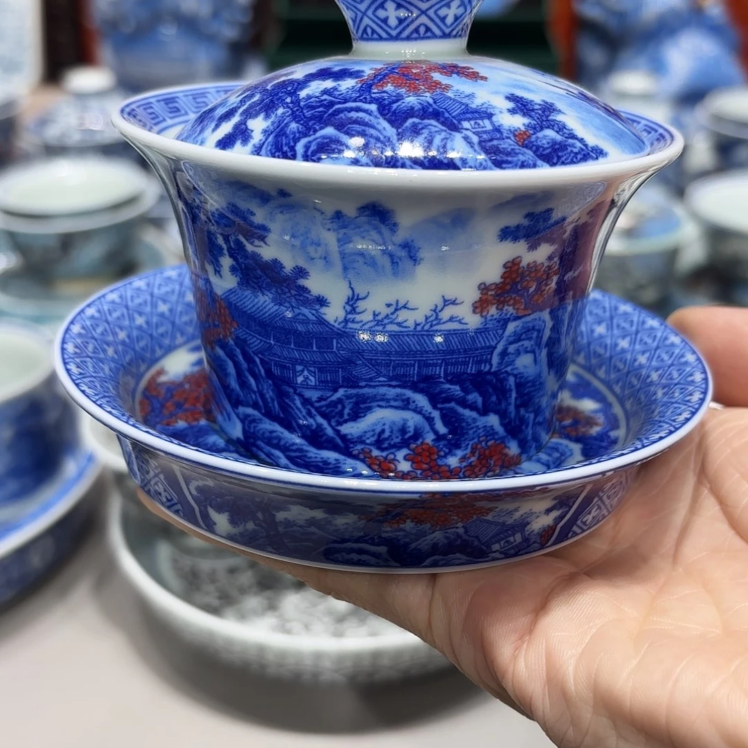 盖碗景德镇高温茶具