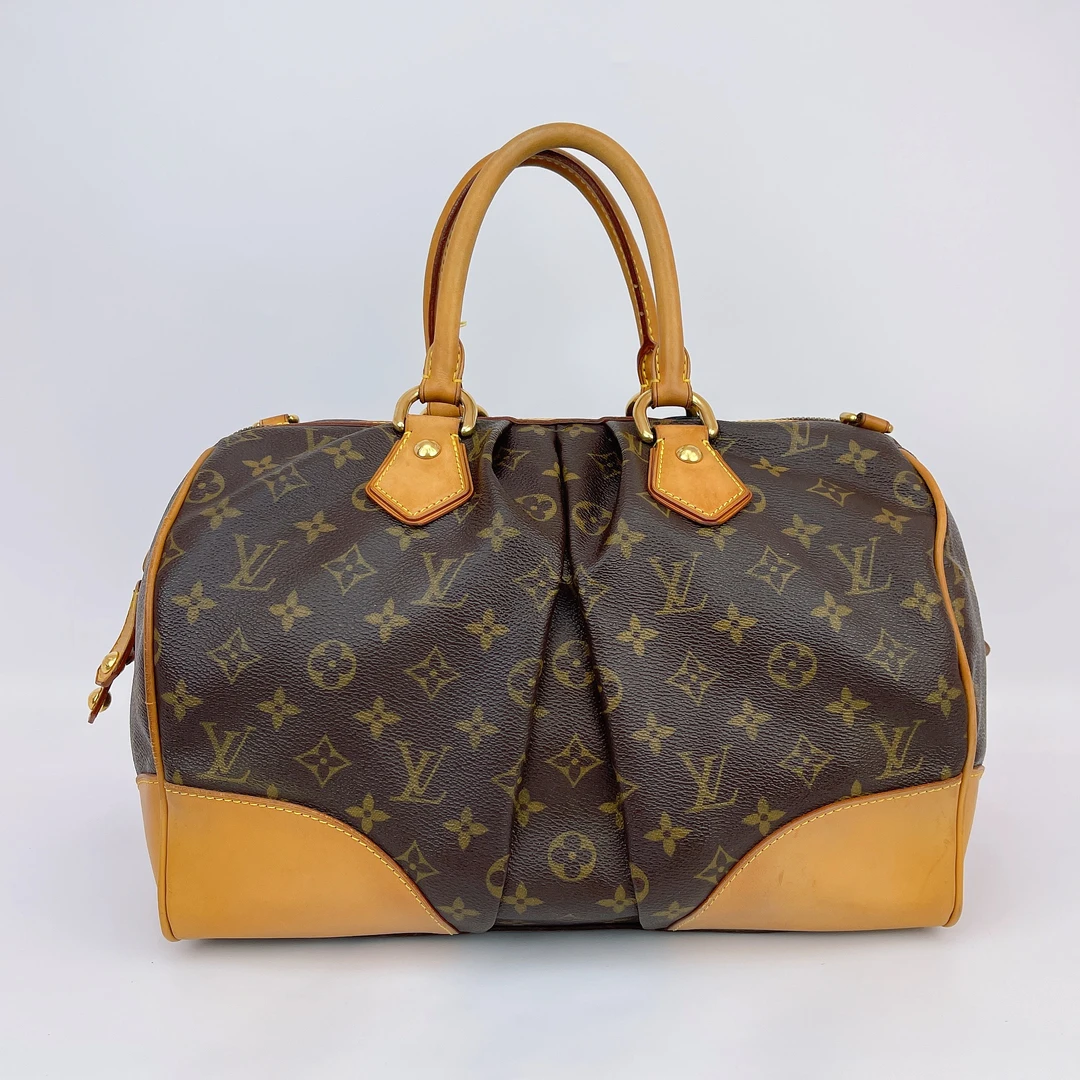 95新 LouisVuitton/路易威登 Lv老花手提包底长34内标FL1006 L495