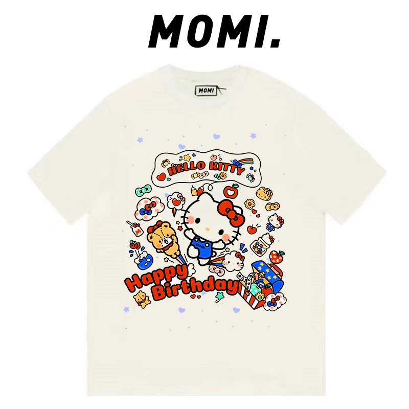 【MOMI】新无感印花！ketty生日260克纯棉重磅短袖女宽松休闲百搭T恤