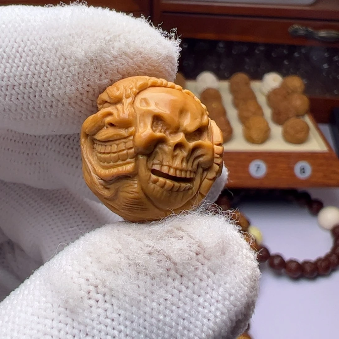 猴头核桃吊坠精修新骷髅恶僧18