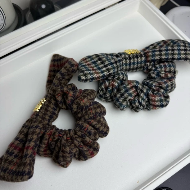 mm千鸟格蝴蝶结大肠圈