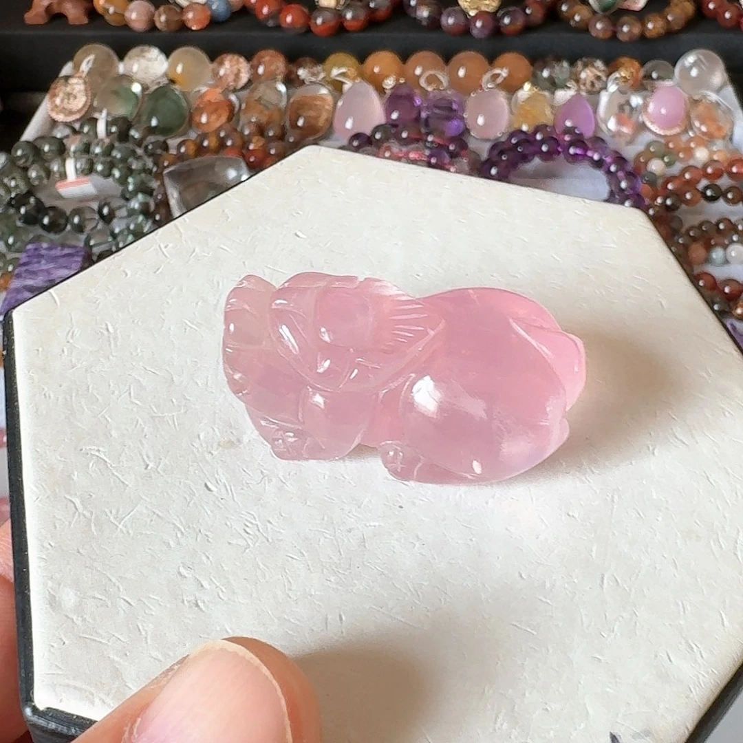 水晶水晶貔貅吊坠未镶嵌