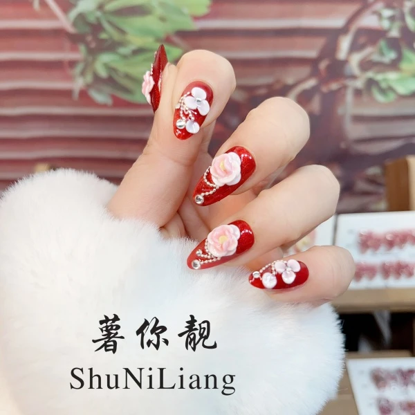 【HZ051】薯你靓 品牌 原创设计 纯手工雕花穿戴甲