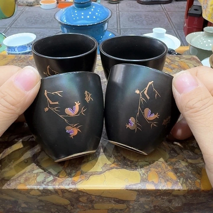 可杯四个一组。。。品茗