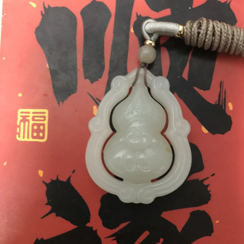 孤品捡漏俄和田玉吊坠开心佛公抖音基地质检手慢无