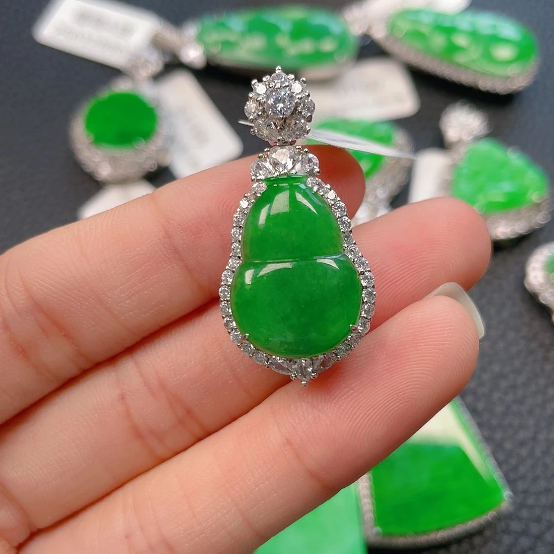 【闪购商品】翡翠吊坠(不含链)银S925镶嵌
