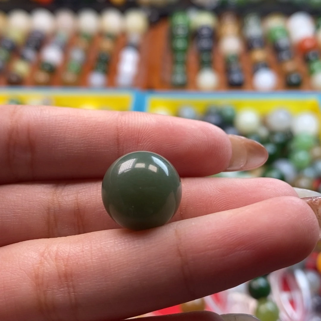 和田玉未镶嵌珠宝奇石福利青玉蓝调单珠z14（有平头