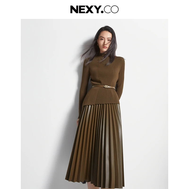 NEXY.CO/奈蔻连衣裙|段光感|气质|高定走秀|温婉|财阀|XF05011E7