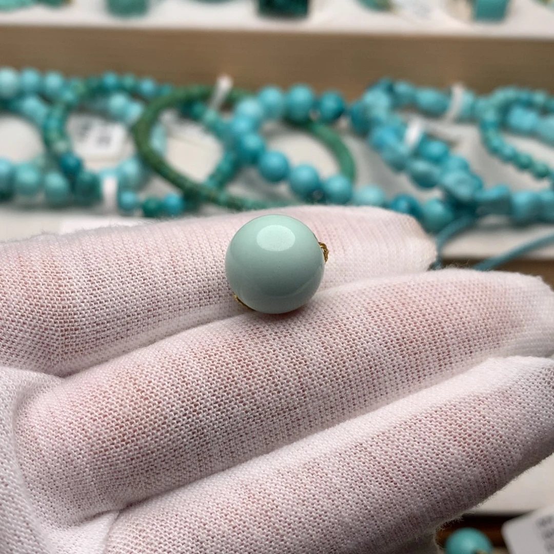 绿松石未镶嵌珠宝奇石13mm