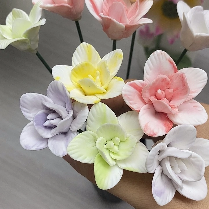 陶瓷陶瓷材料素烧5朵