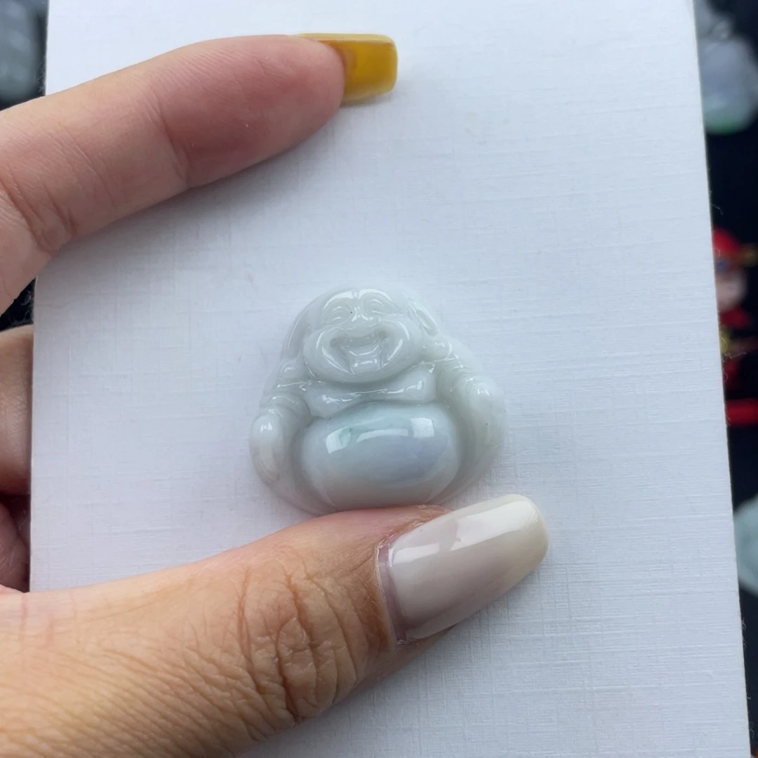 颈饰未镶嵌翡翠30尺寸佛公厚装微瑕介意勿拍不退不换