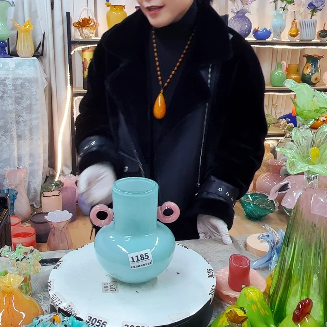 1185蓝瓶福利家悦琉璃工艺品