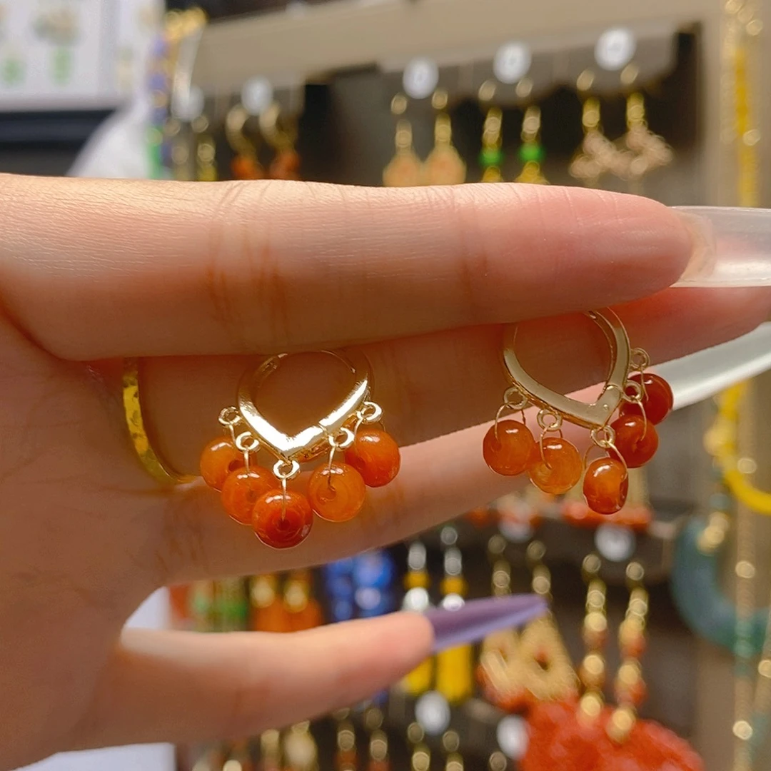翡翠合金耳饰翡翠
